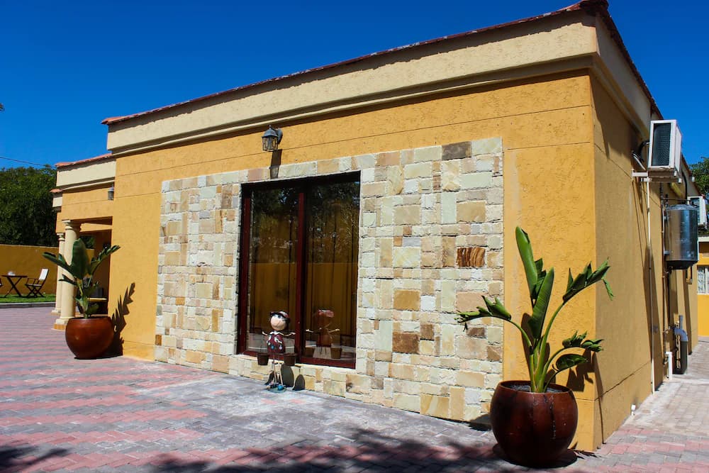 Outdoor banquet area