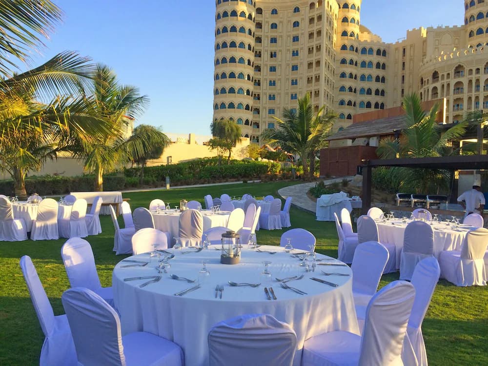 Outdoor banquet area