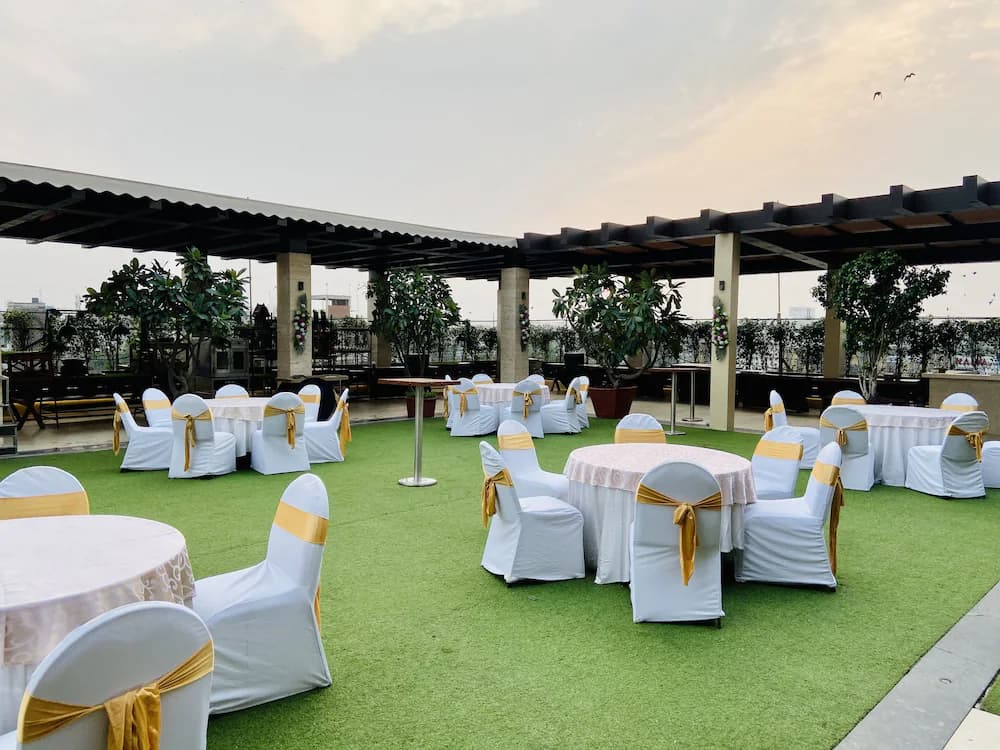 Outdoor banquet area