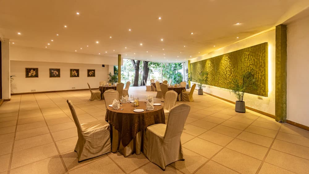 Outdoor banquet area