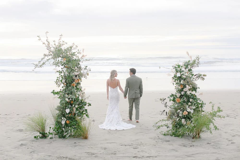 Outdoor wedding area