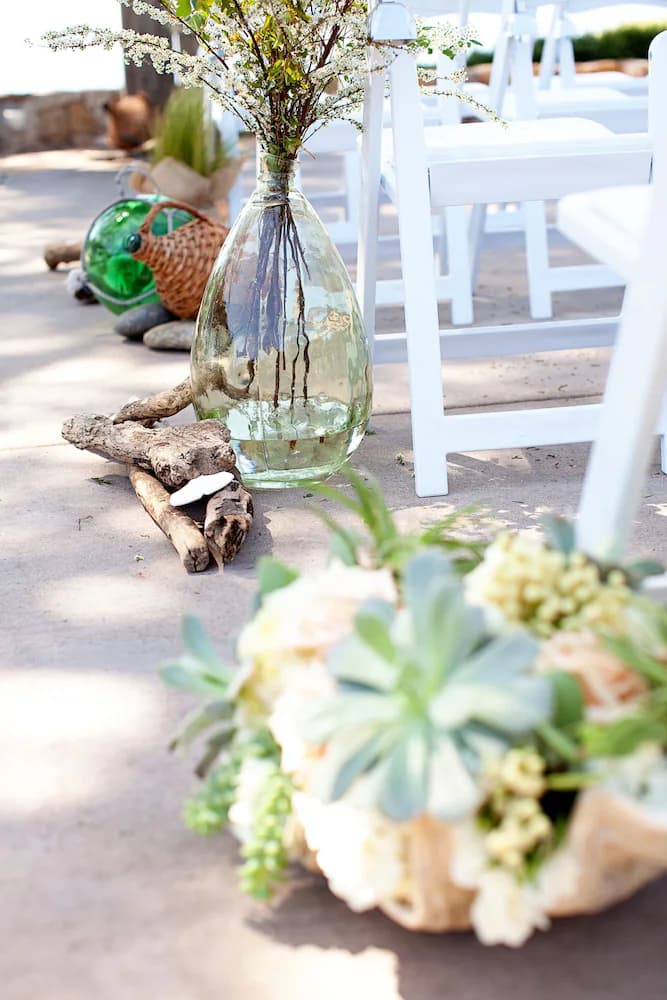 Outdoor wedding area