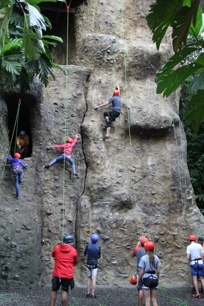Outdoor rock climbing