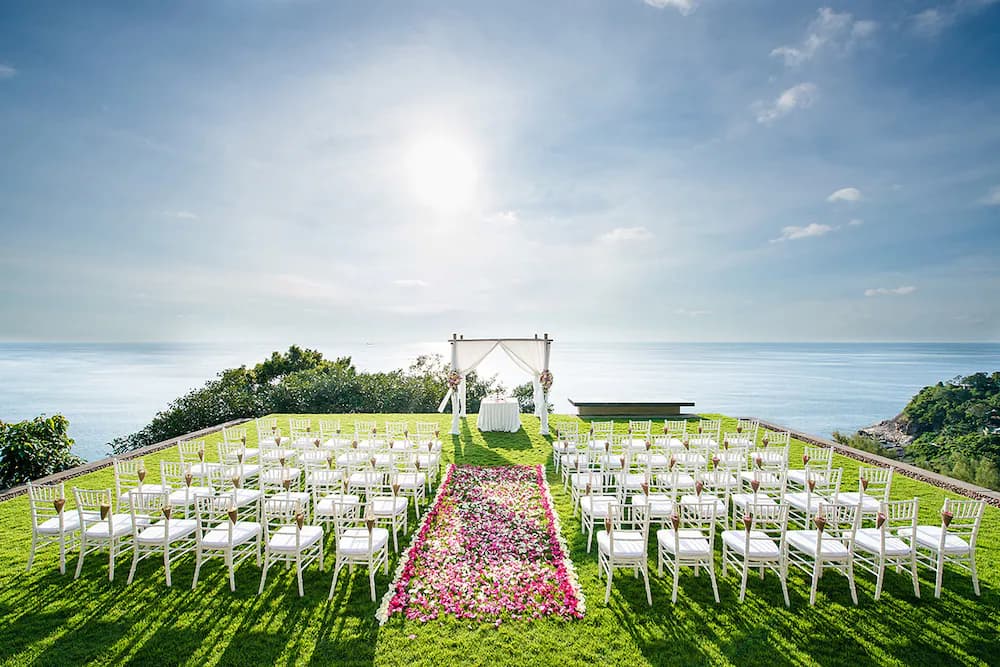 Outdoor wedding area
