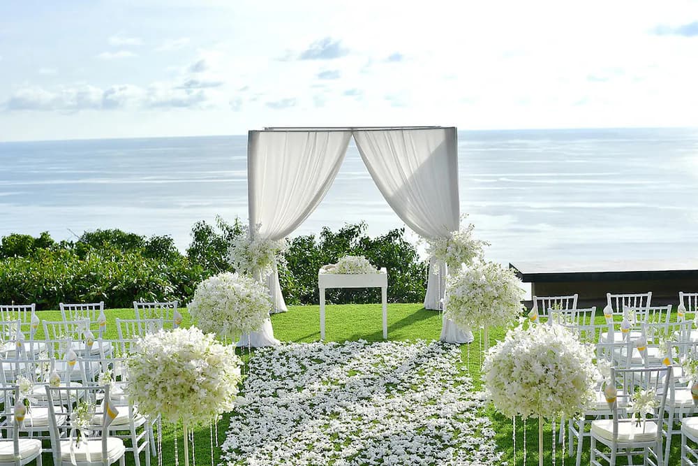 Outdoor wedding area