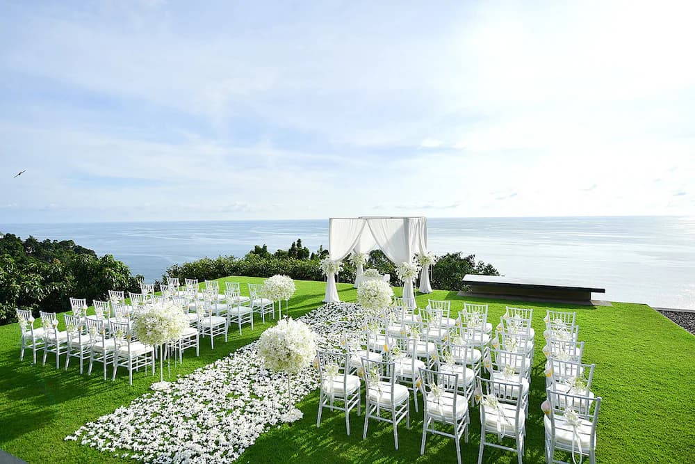 Outdoor wedding area