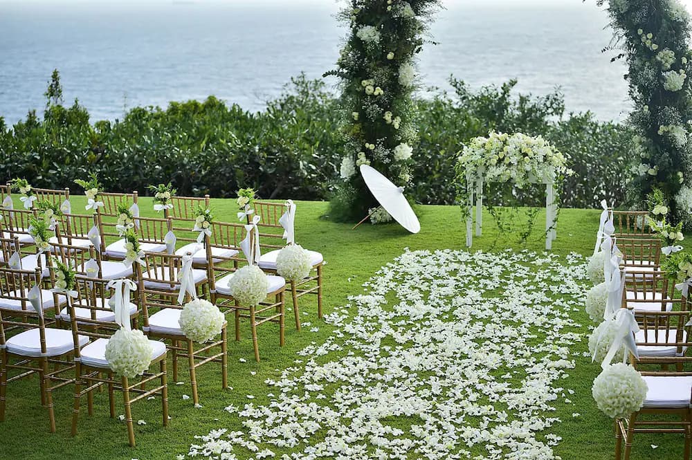Outdoor wedding area