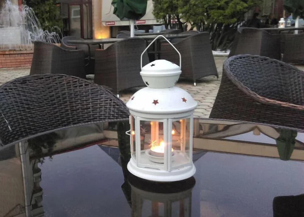 Outdoor banquet area