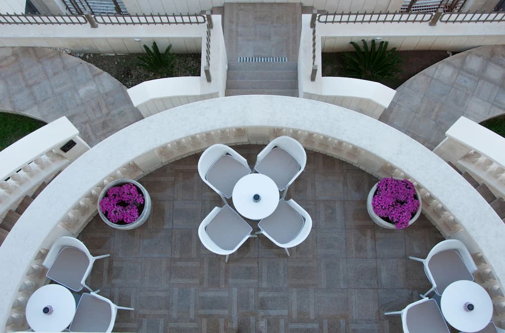 Outdoor banquet area