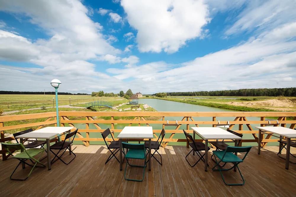 Outdoor banquet area