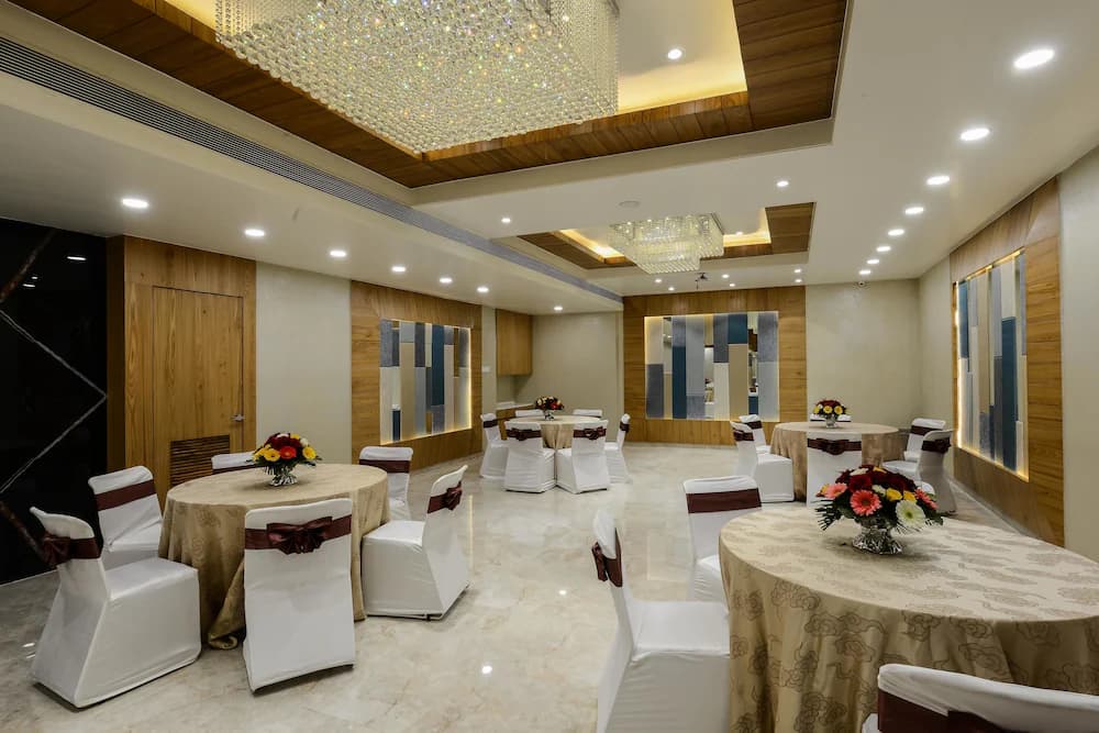 Outdoor banquet area