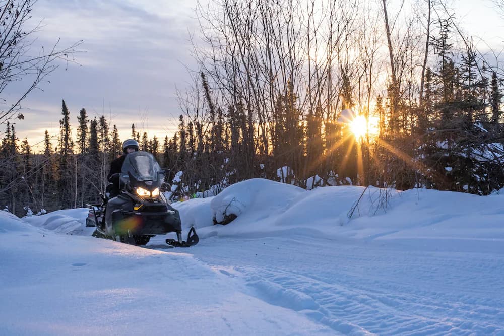 Snowmobiling