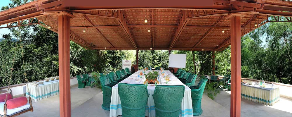 Outdoor banquet area