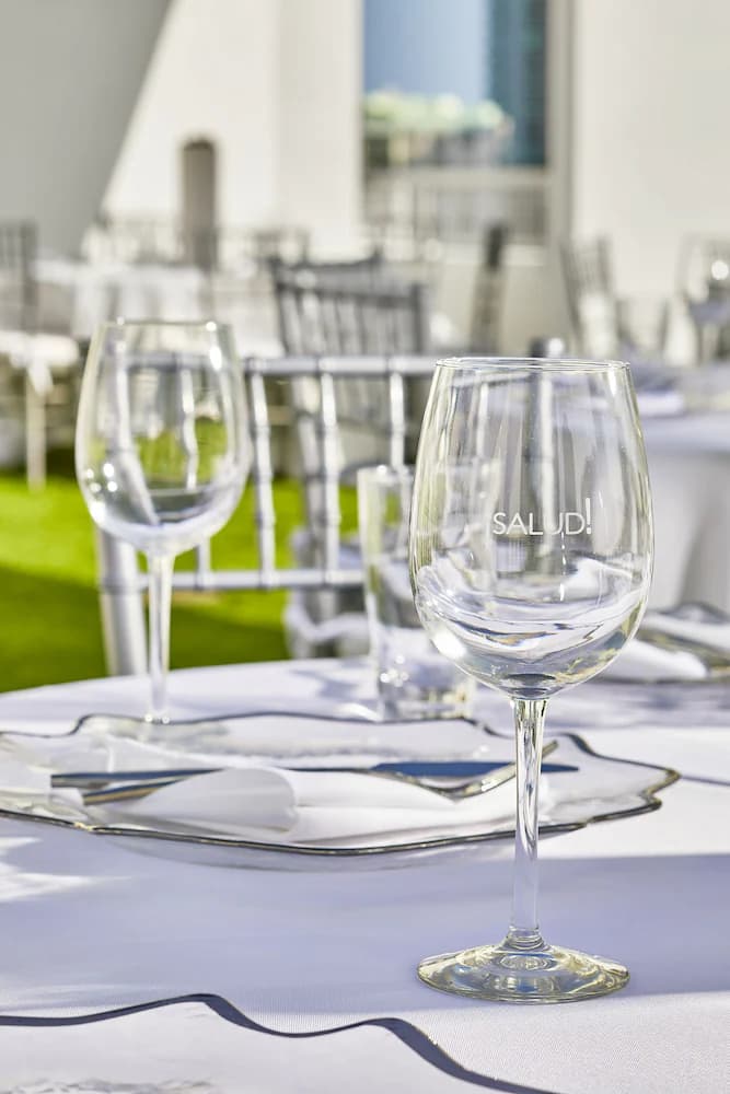 Outdoor banquet area