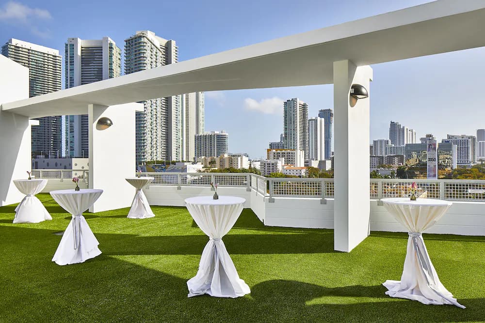 Outdoor banquet area