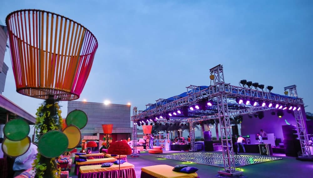 Outdoor banquet area