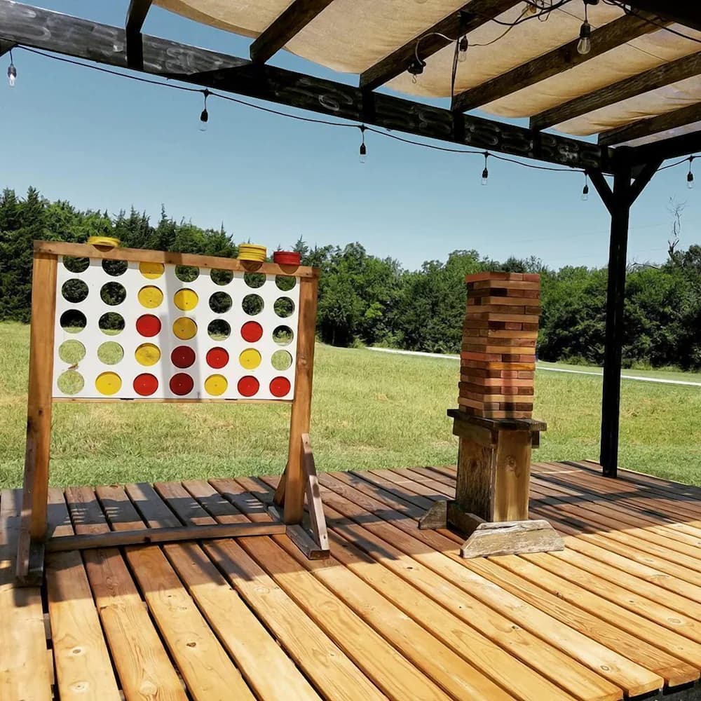 Outdoor banquet area