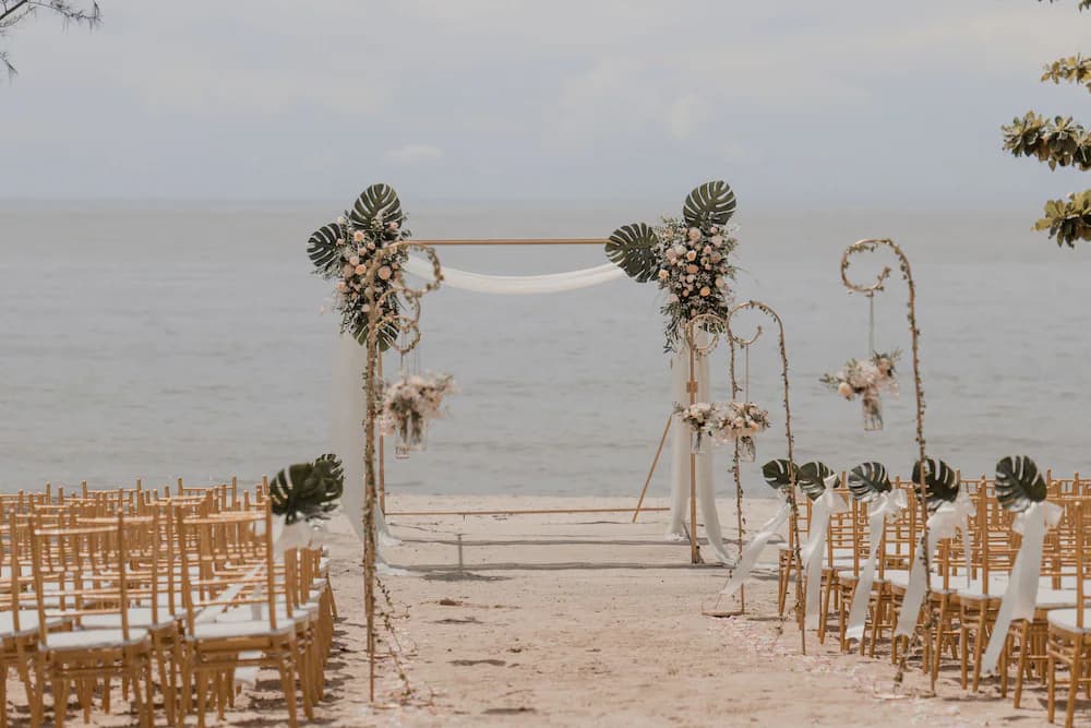 Outdoor wedding area