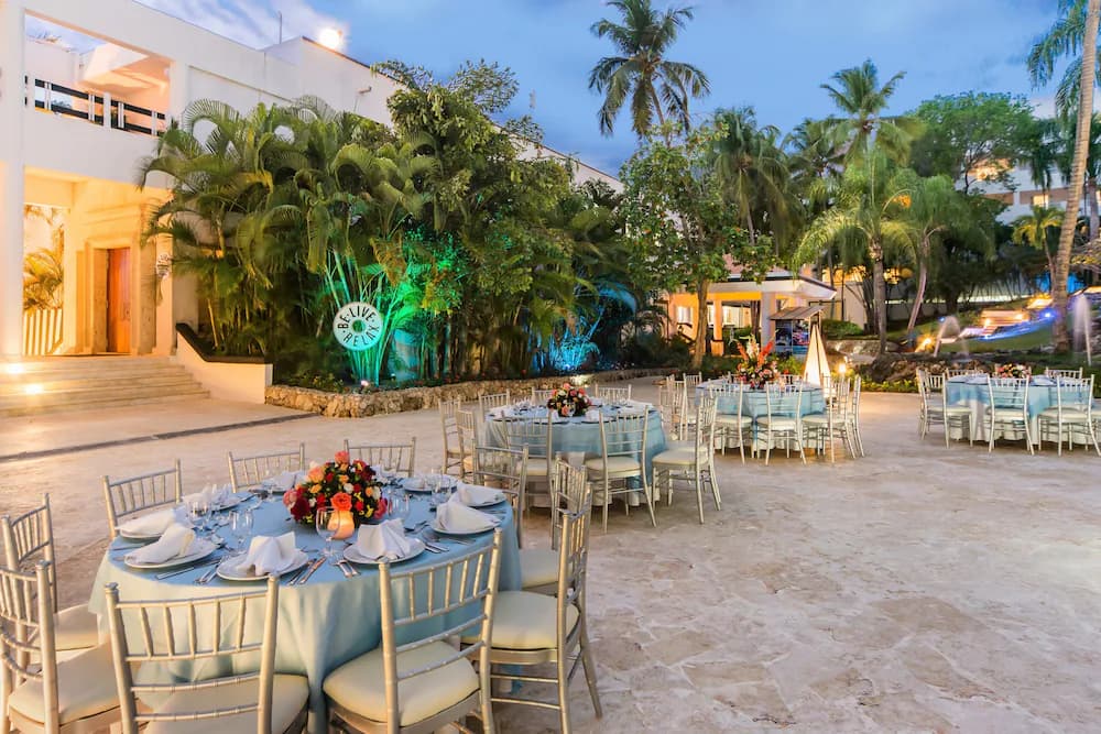 Outdoor wedding area