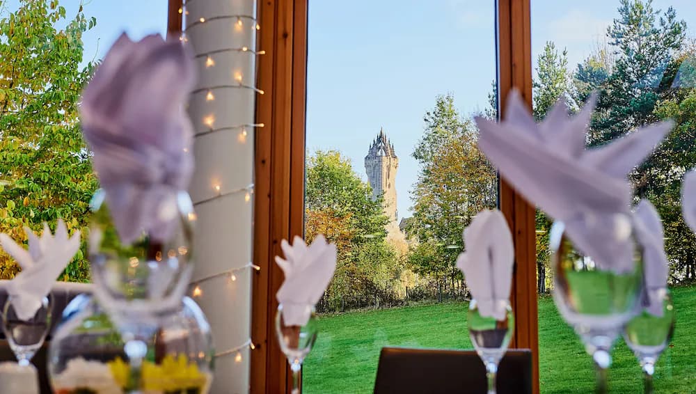 Outdoor wedding area