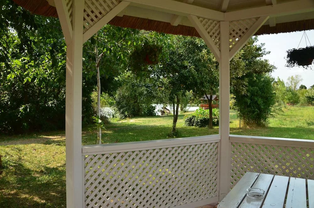 Outdoor wedding area