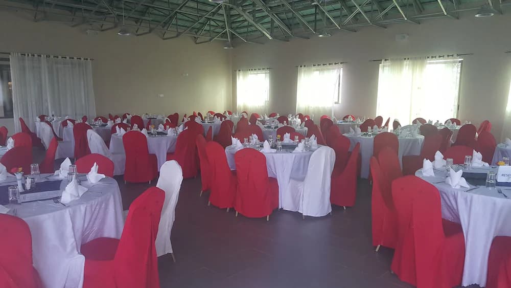 Outdoor banquet area