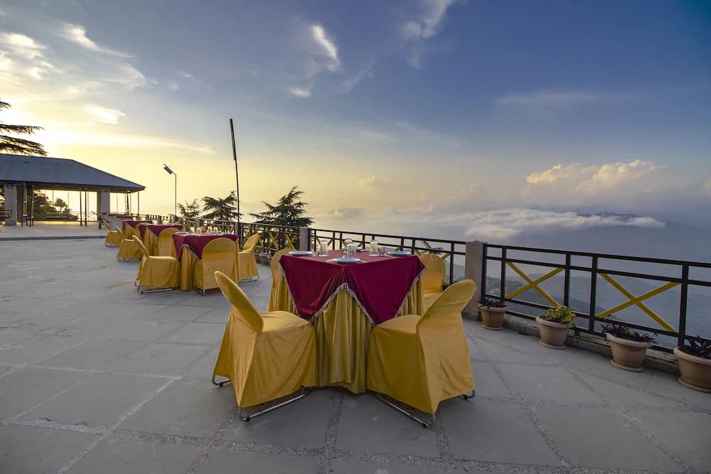 Outdoor banquet area