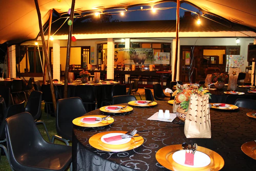 Outdoor wedding area