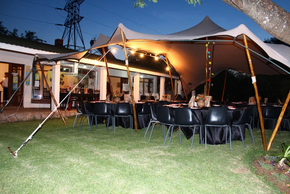 Outdoor wedding area