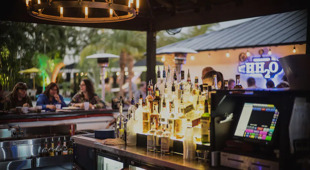 Poolside bar