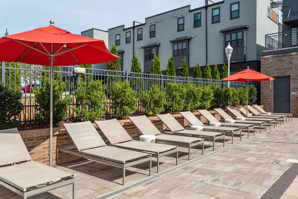 Outdoor banquet area