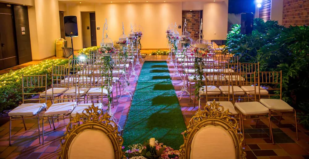 Outdoor banquet area