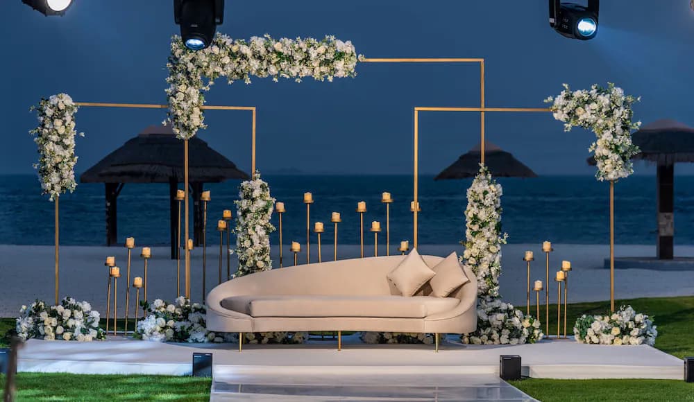 Outdoor wedding area