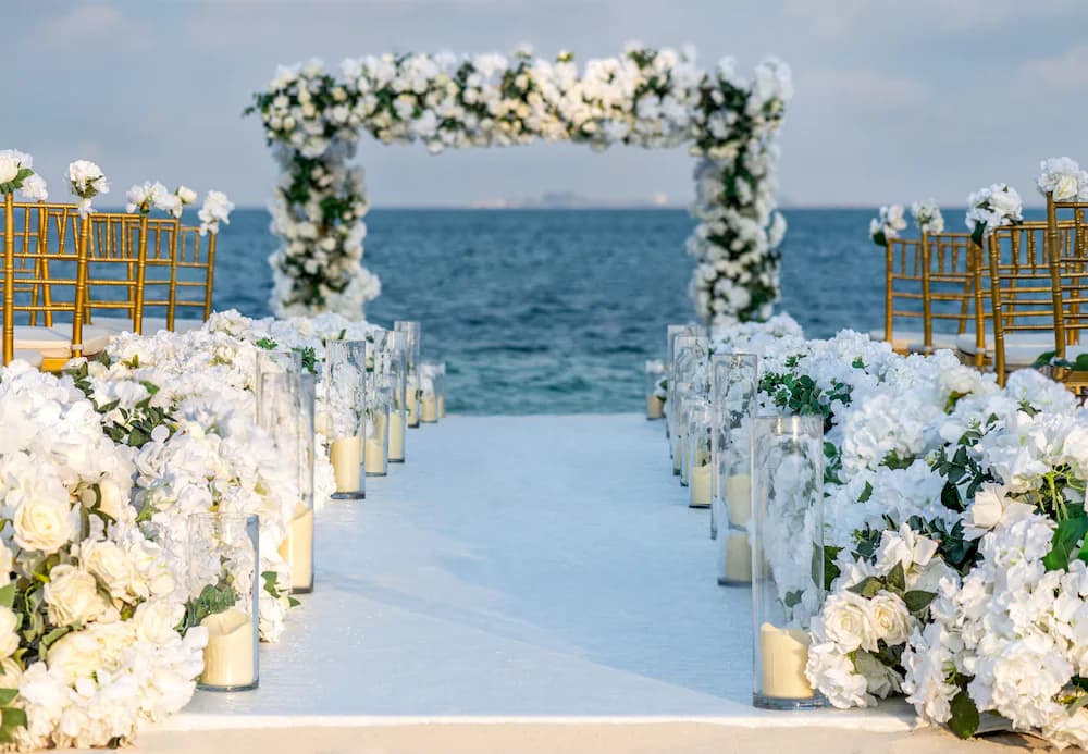 Outdoor wedding area
