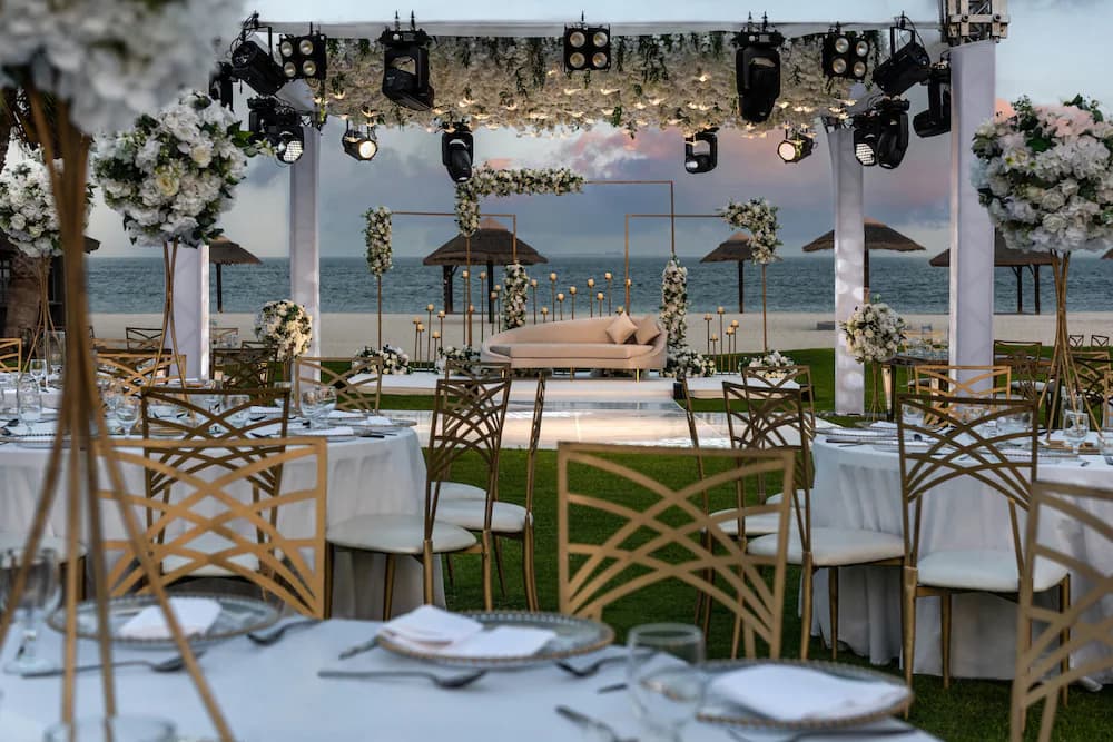 Outdoor wedding area