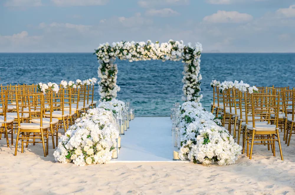 Outdoor wedding area
