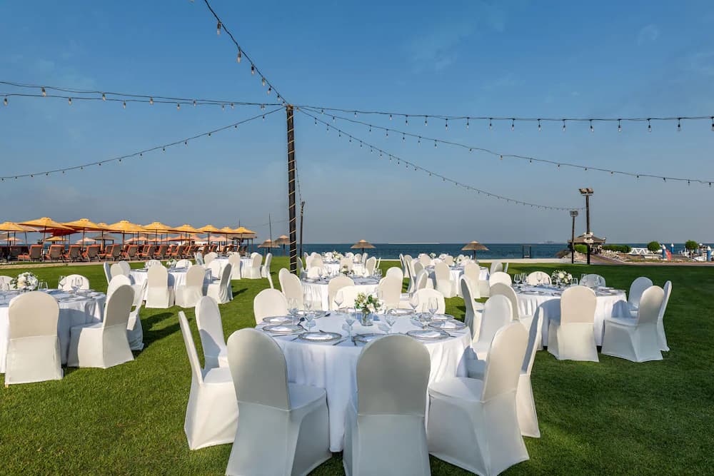 Outdoor banquet area