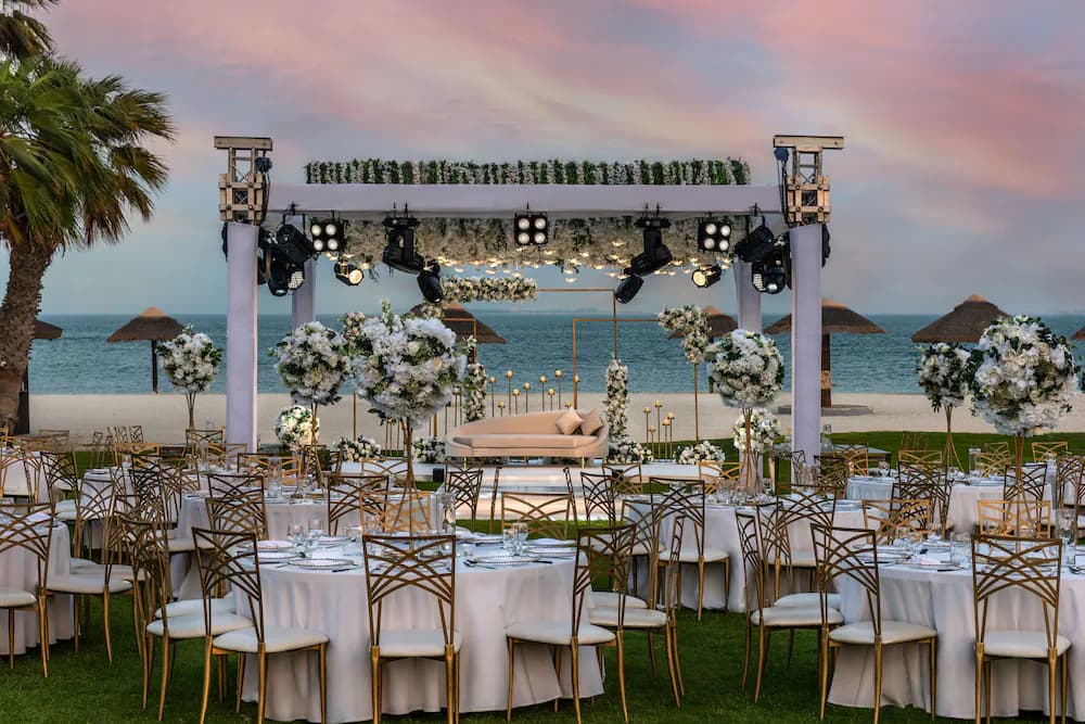 Outdoor wedding area
