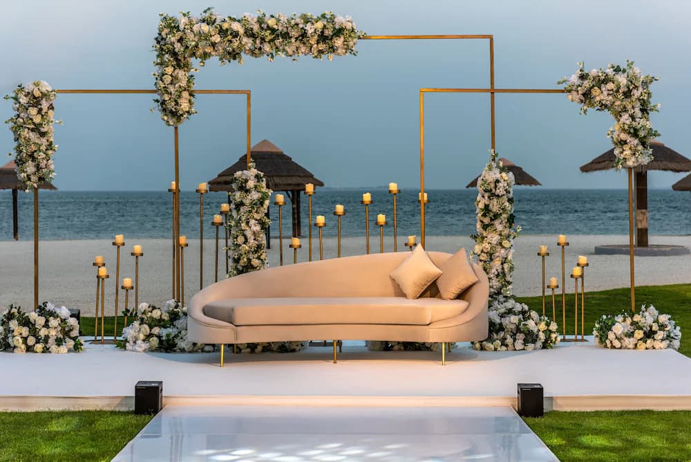 Outdoor wedding area