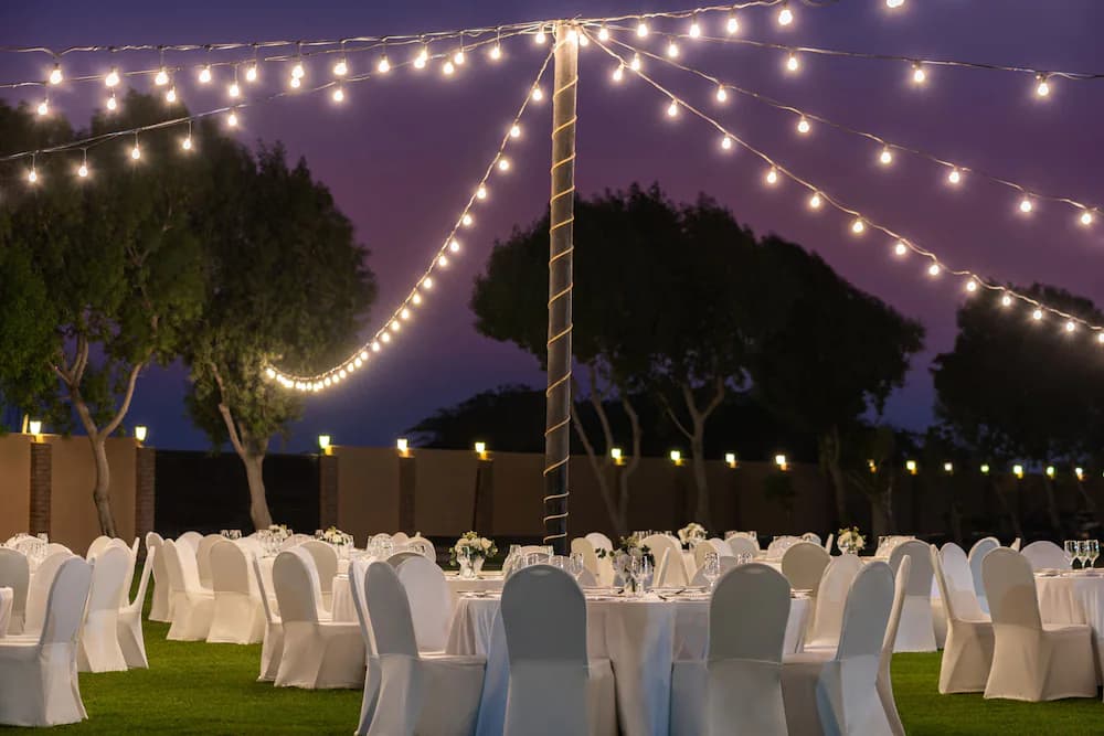Outdoor banquet area