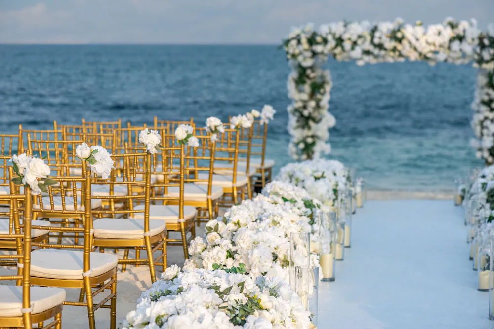 Outdoor wedding area