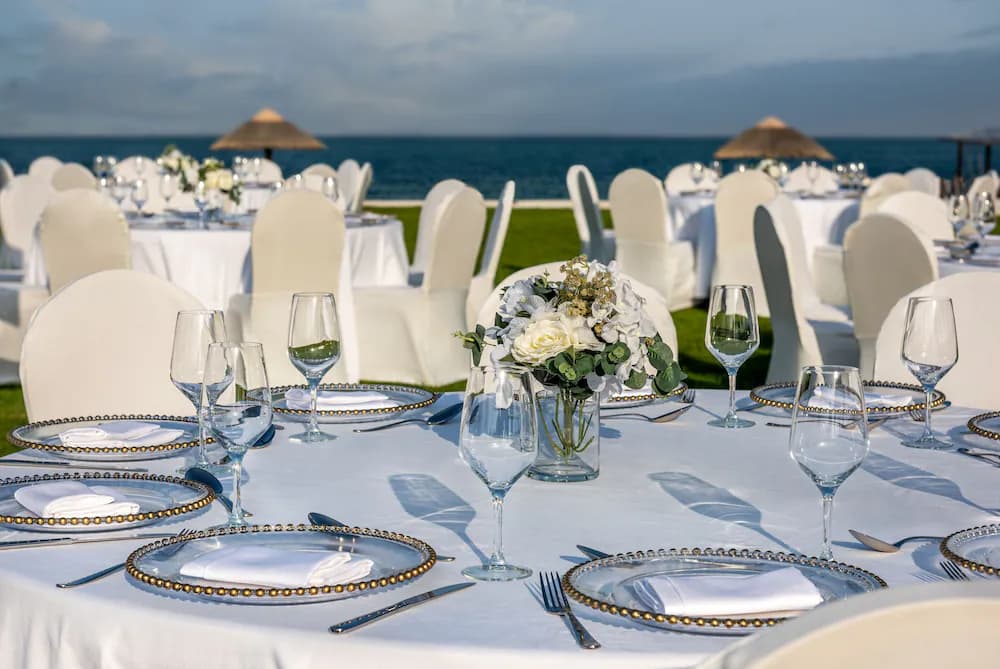 Outdoor banquet area