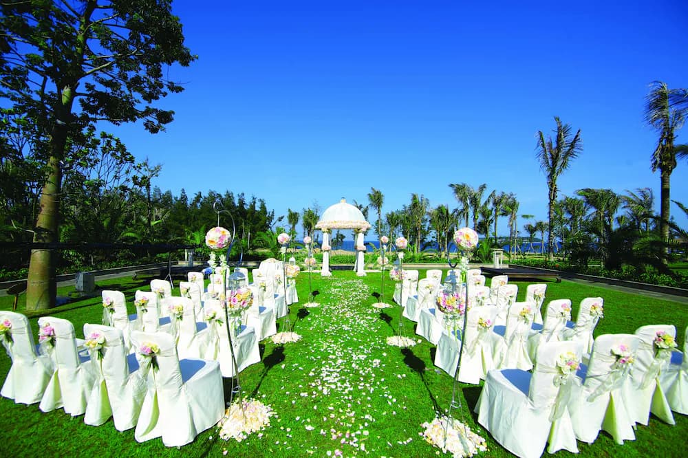 Outdoor wedding area