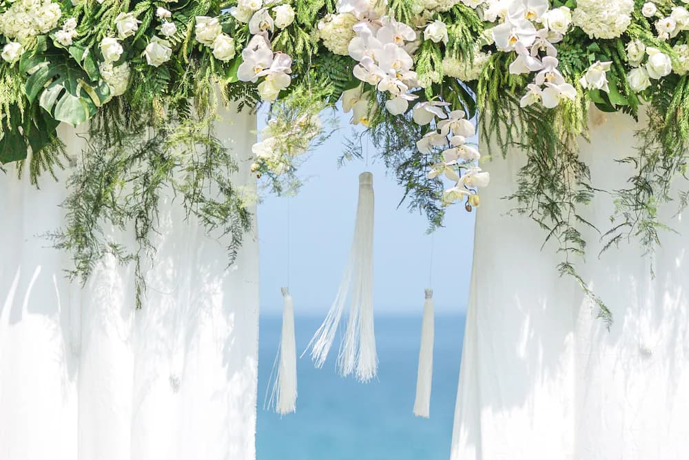 Outdoor wedding area