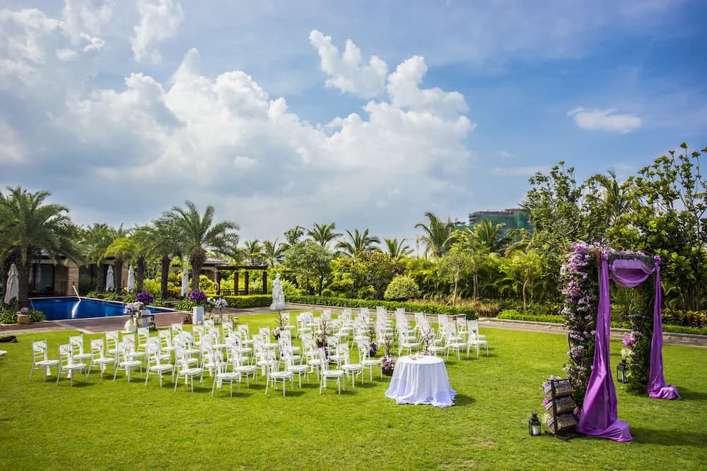 Outdoor wedding area