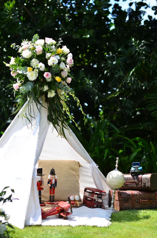 Outdoor wedding area
