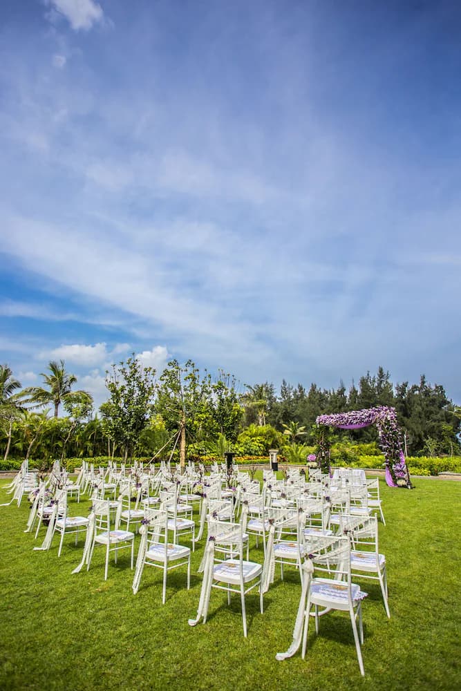 Outdoor wedding area