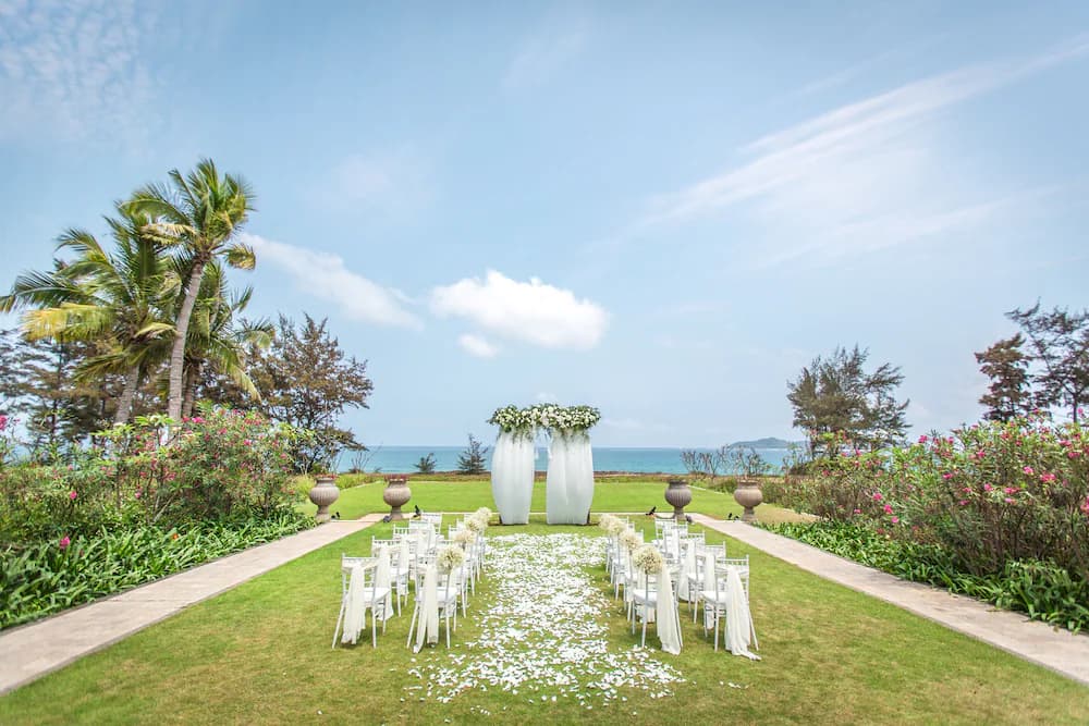 Outdoor wedding area
