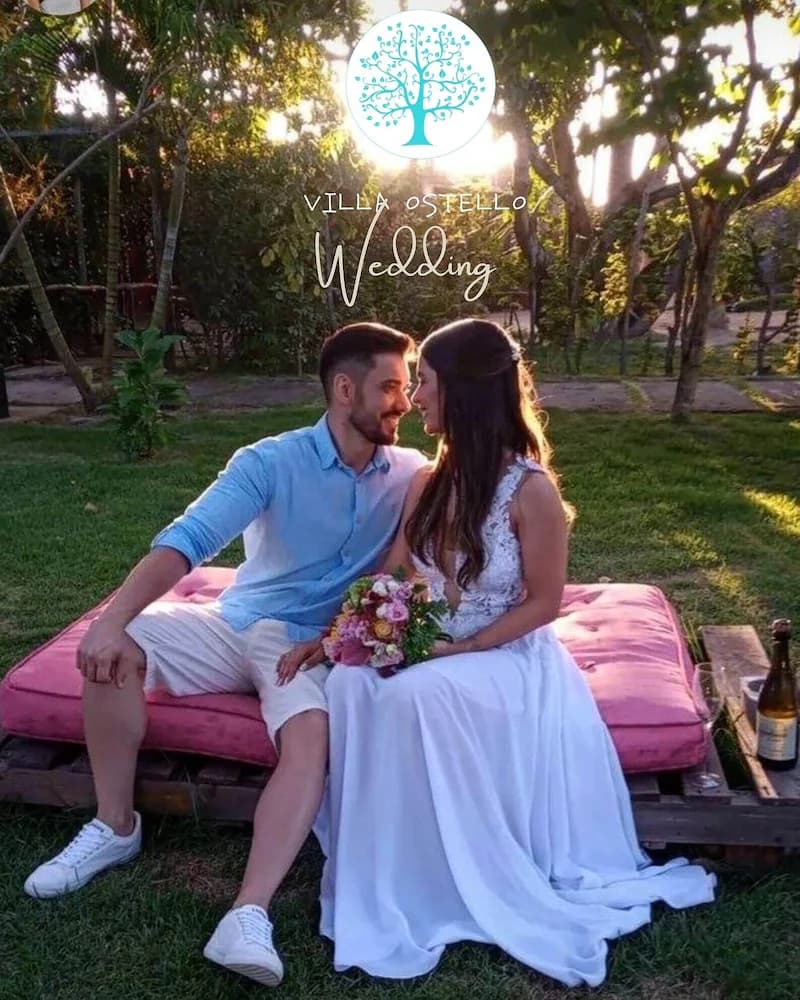 Outdoor wedding area