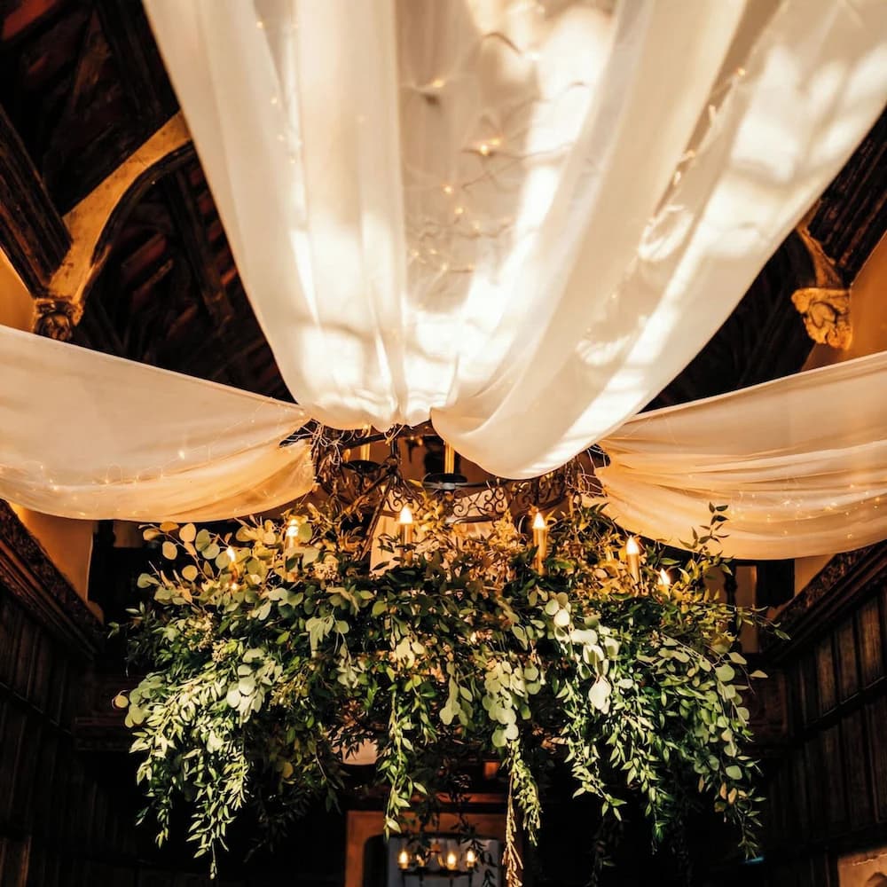Outdoor wedding area